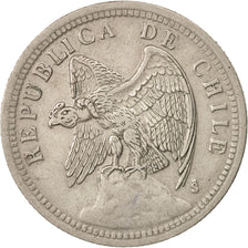 Chile, Peso, 1933, Santiago, EF(40-45), Copper-nickel, KM:176.1