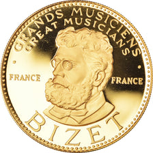 Francia, medaglia, Bizet, Musique, 1991, Proof, FDC, Vermeil