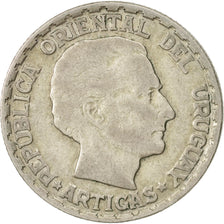 Uruguay, 50 Centesimos, 1943, Santiago, VF(30-35), Silver, KM:31