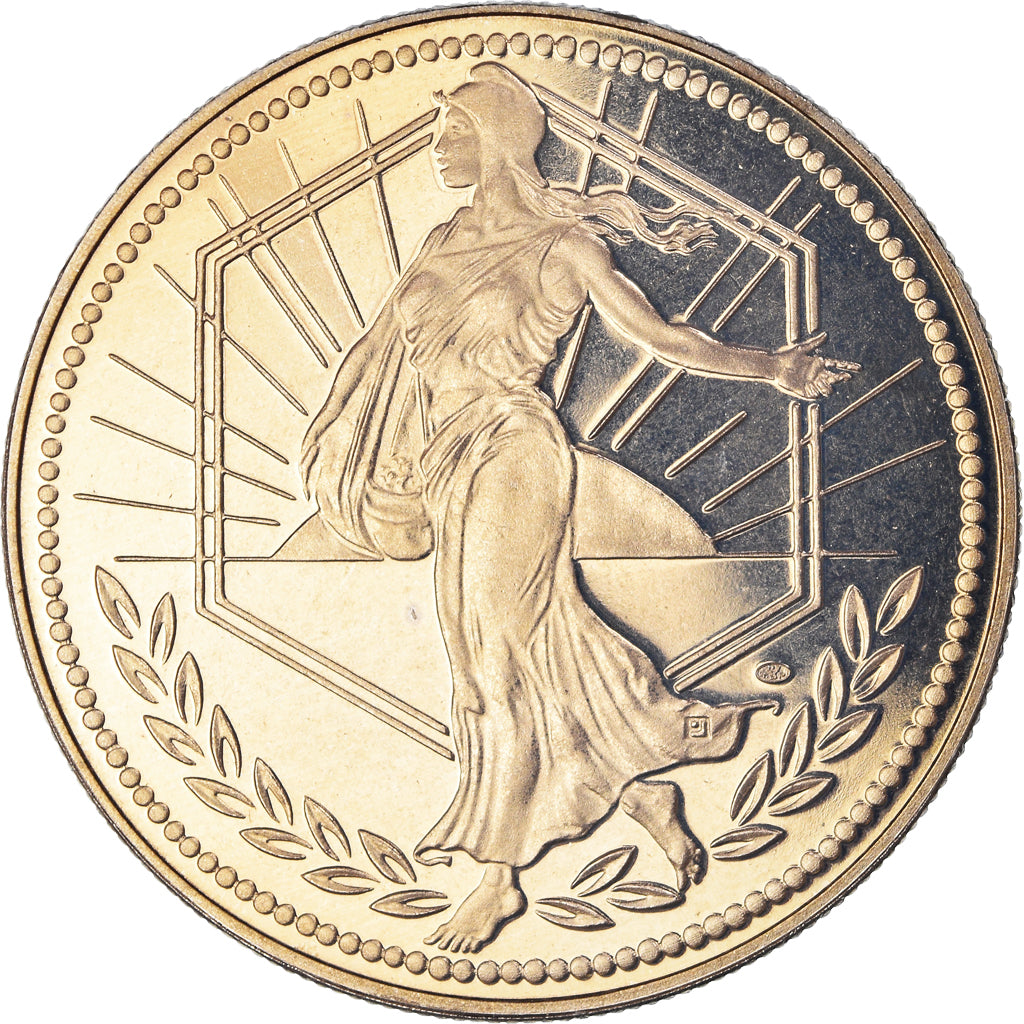 France, Médaille, L'Europe, La Semeuse, Politics, 2001, MDP, FDC, Cupro-nickel