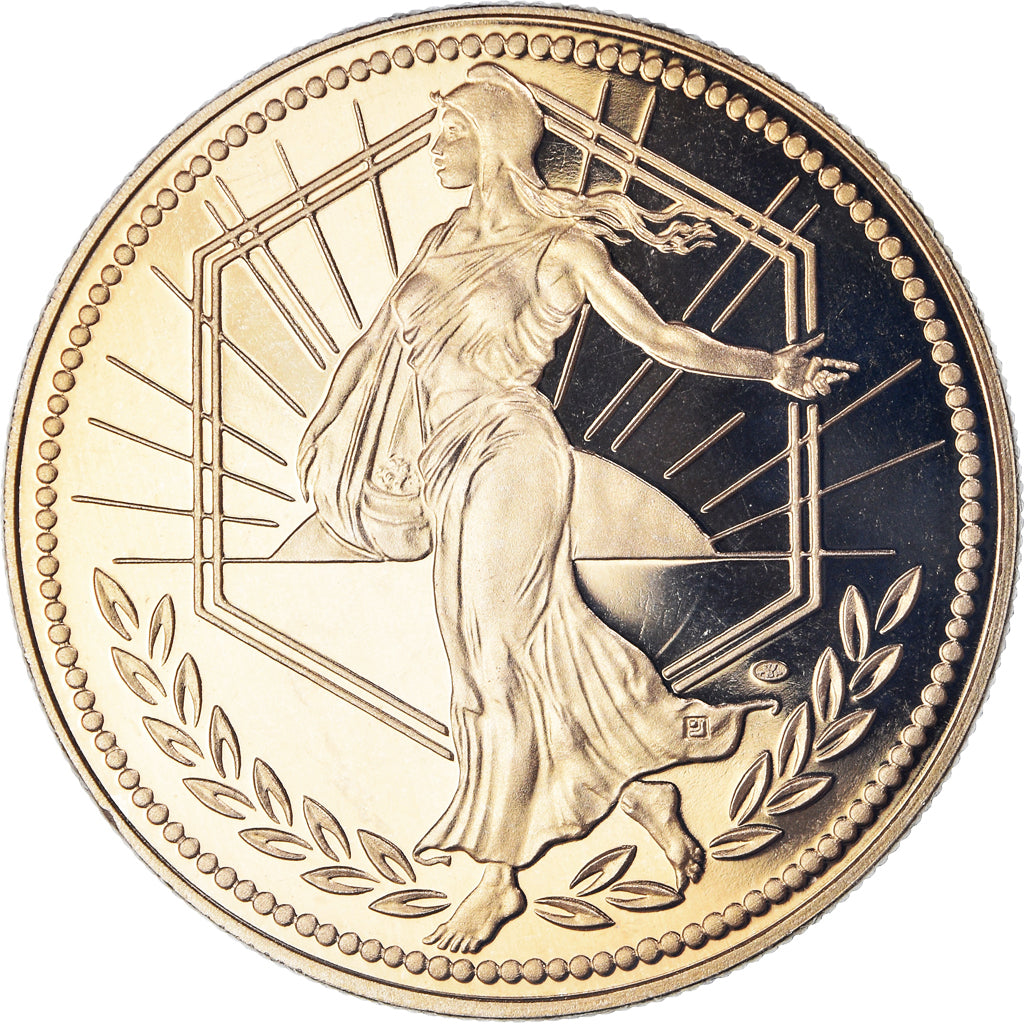 France, Médaille, L'Europe, La Semeuse, Politics, 2001, MDP, FDC, Cupro-nickel