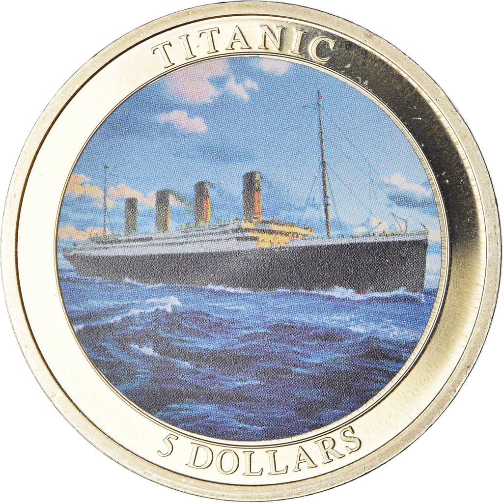 Coin, Liberia, Titanic, 5 Dollars, 2006, MS(65-70), Copper-nickel