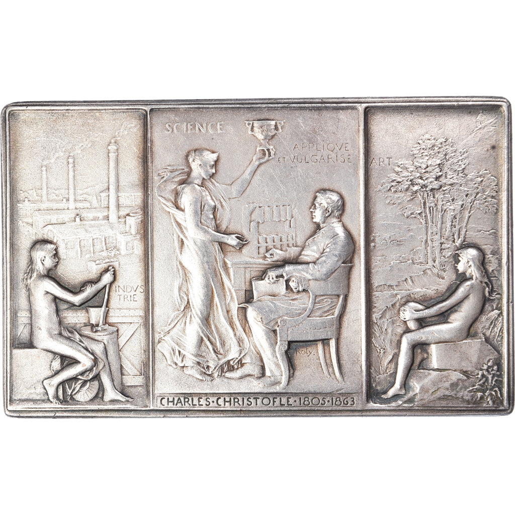 France, Medal, Cinquantenaire des Etablissements Christofle, 1892, O.Roty