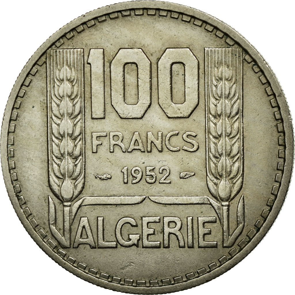 Coin, Algeria, 100 Francs, 1952, Paris, EF(40-45), Copper-nickel, KM:93