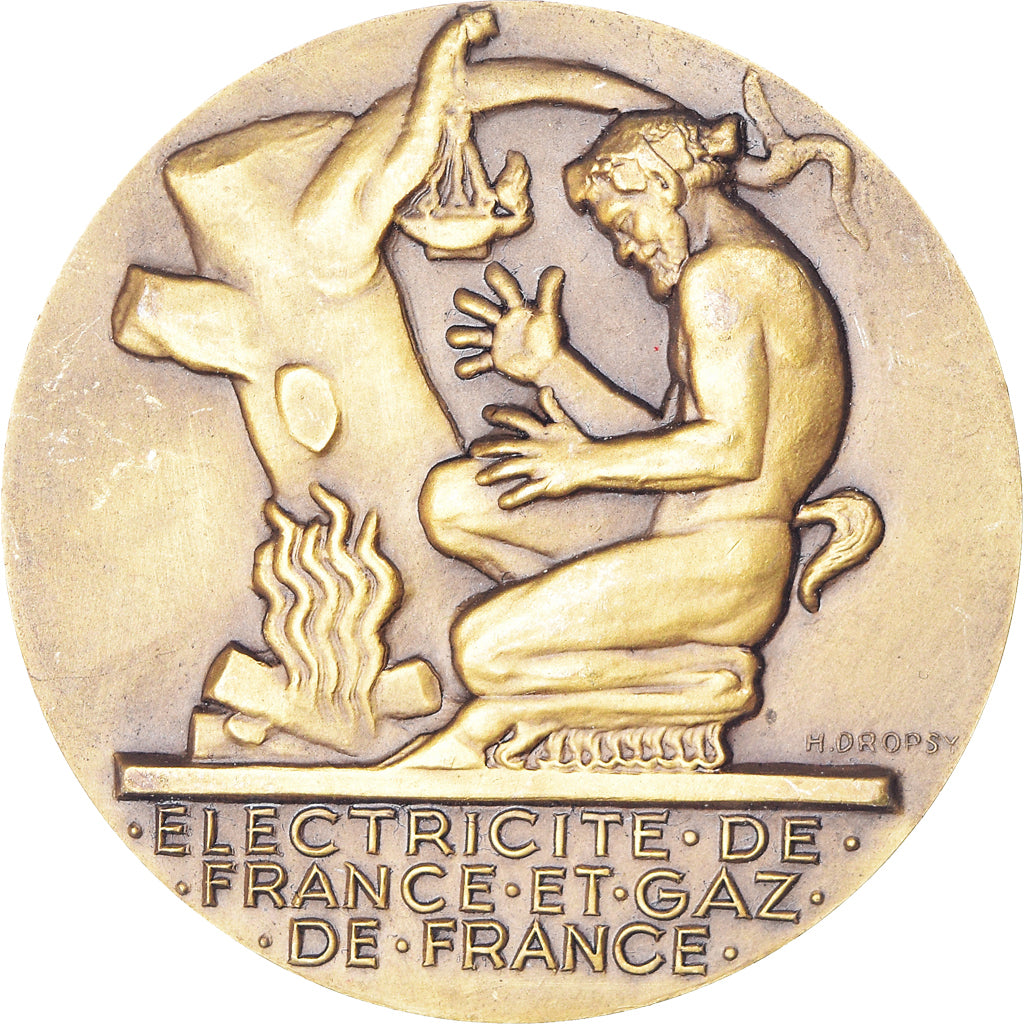 Francja, medal, Électricité de France et gaz de France, Dropsy, MS(63)