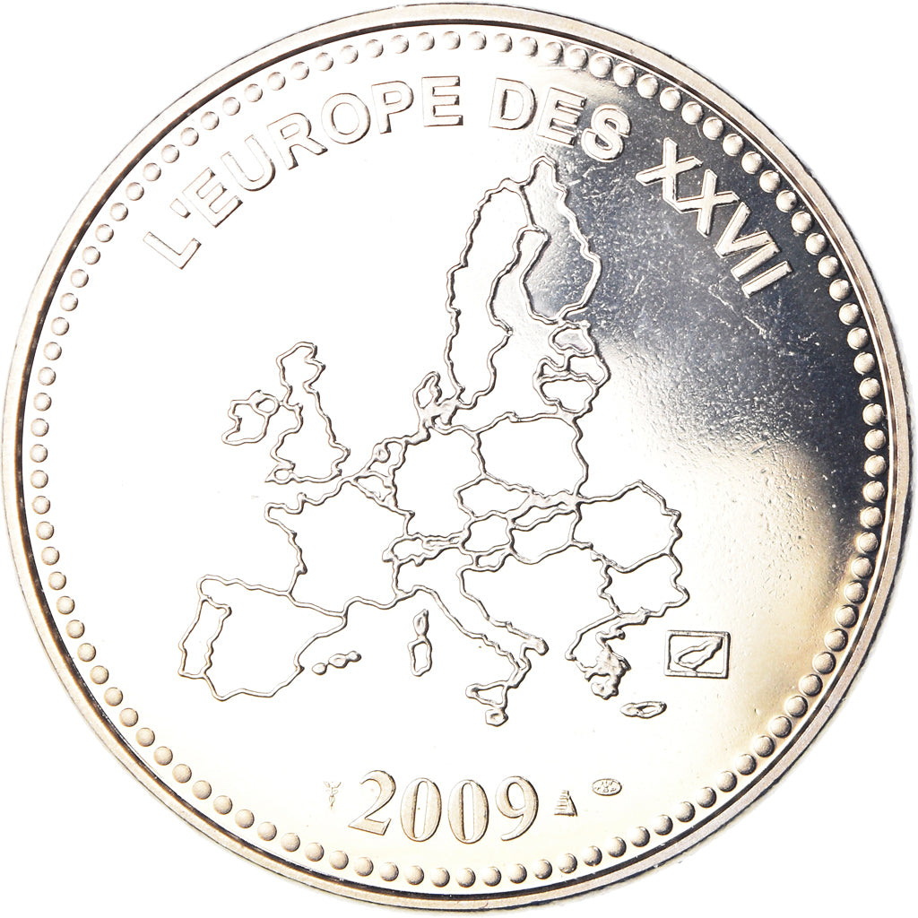 France, Medal, L'Europe des XXVII, 10 Ans de l'Euro, Politics, 2009, MS(65-70)
