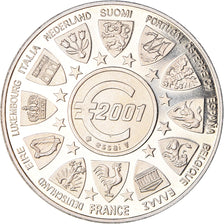 France, Médaille, L'Europe, La Semeuse, Politics, 2001, SPL+, Cupro-nickel