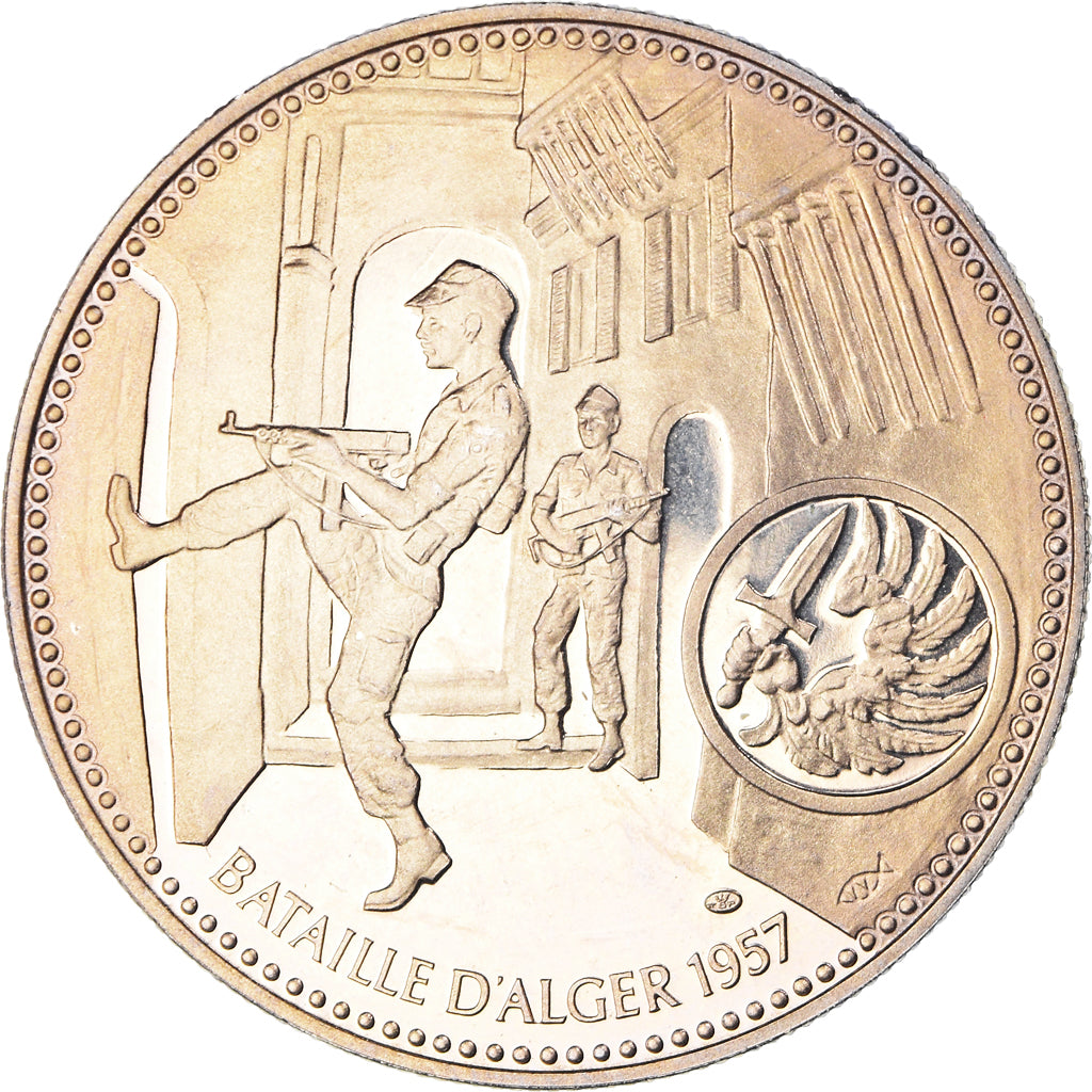 France, Medal, Bataille d'Alger, WAR, MS(65-70), Copper-nickel