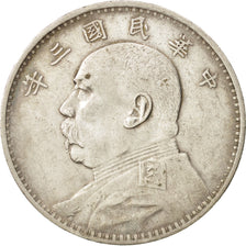 Republik China, Dollar, Yuan, 1914, SS, Silber, KM:329