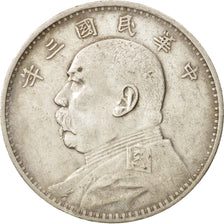 CHINA, REPUBLIC OF, Dollar, Yuan, 1914, EF(40-45), Silver, KM:329