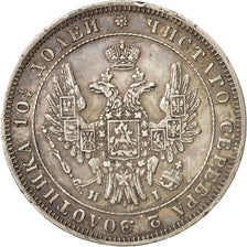 Coin, Russia, Nicholas I, Poltina, 1/2 Rouble, 1848, Saint-Petersburg