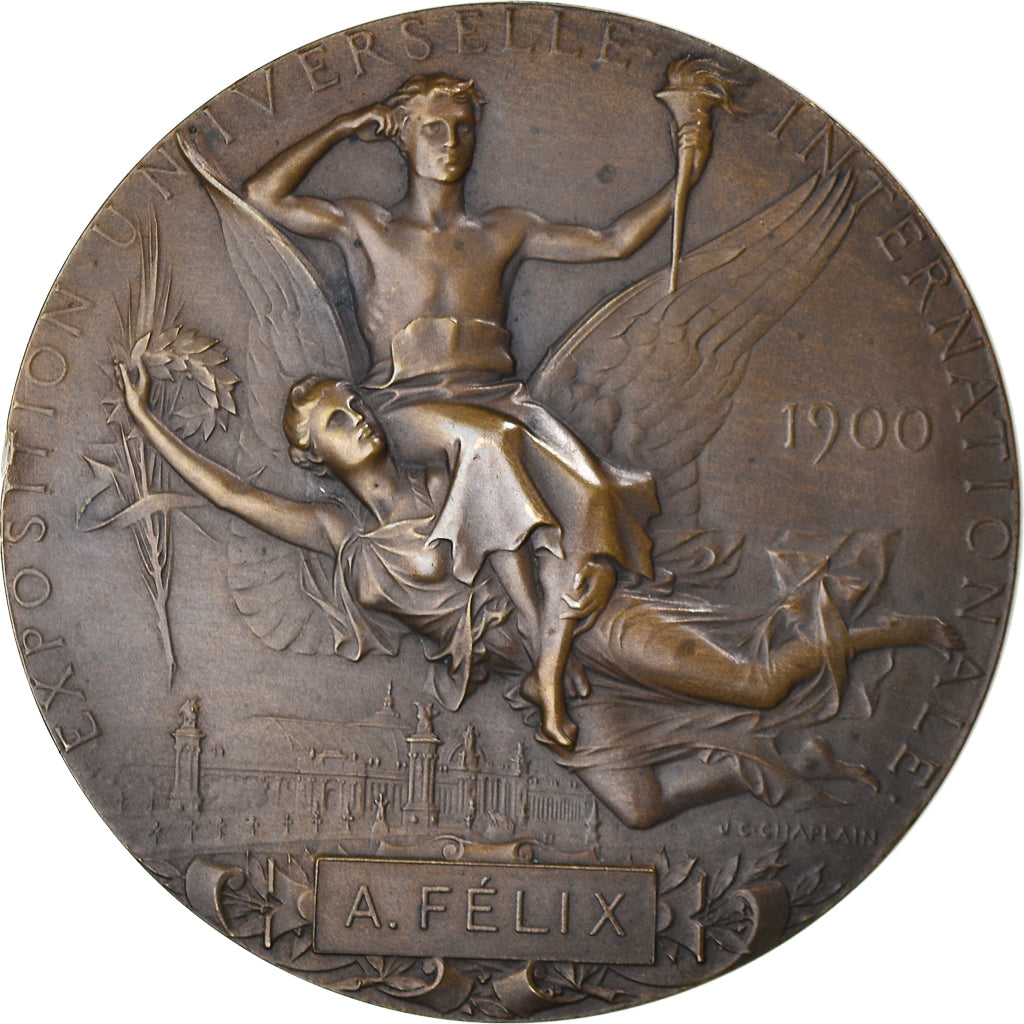 France, Medal, Exposition Universelle Internationale, 1900, Chaplain, MS(60-62)