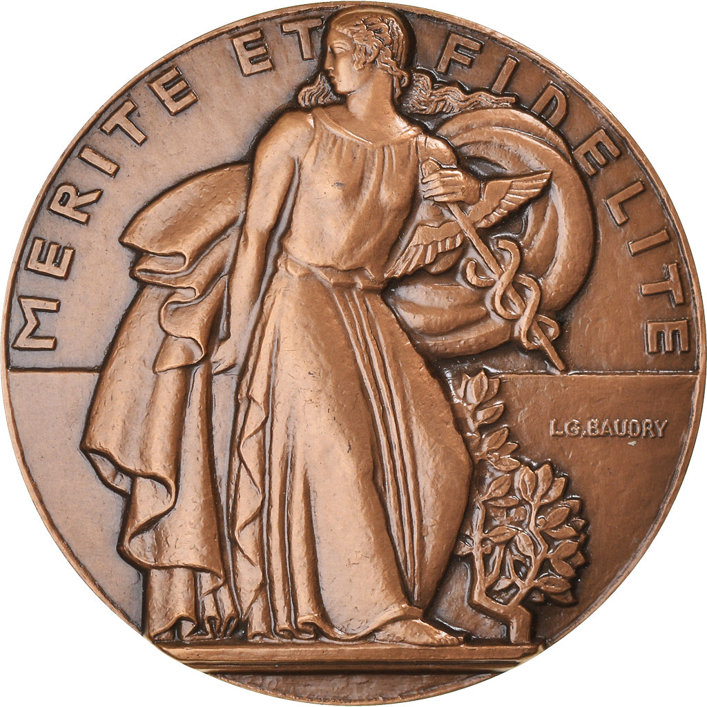 France, Medal, Syndicat des Maisons d'Alimentation, Mérite, 1983, Baudry, Art