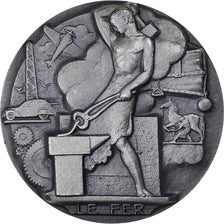 France, Medal, Des L.A.J, Business & industry, 1958, Ridet, MS(63), Silver