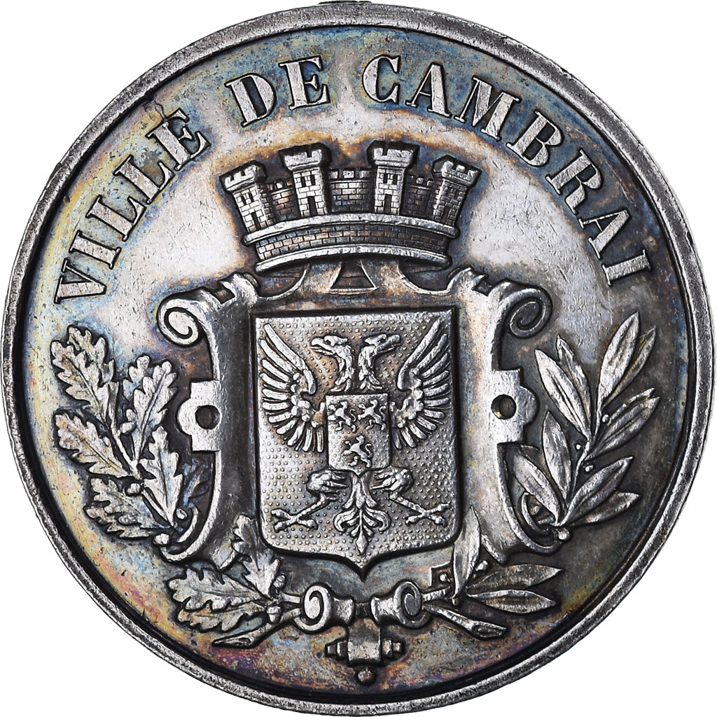 França, medalha, Fête Communale, Concours de Pêche, Cambrai, Desportos e