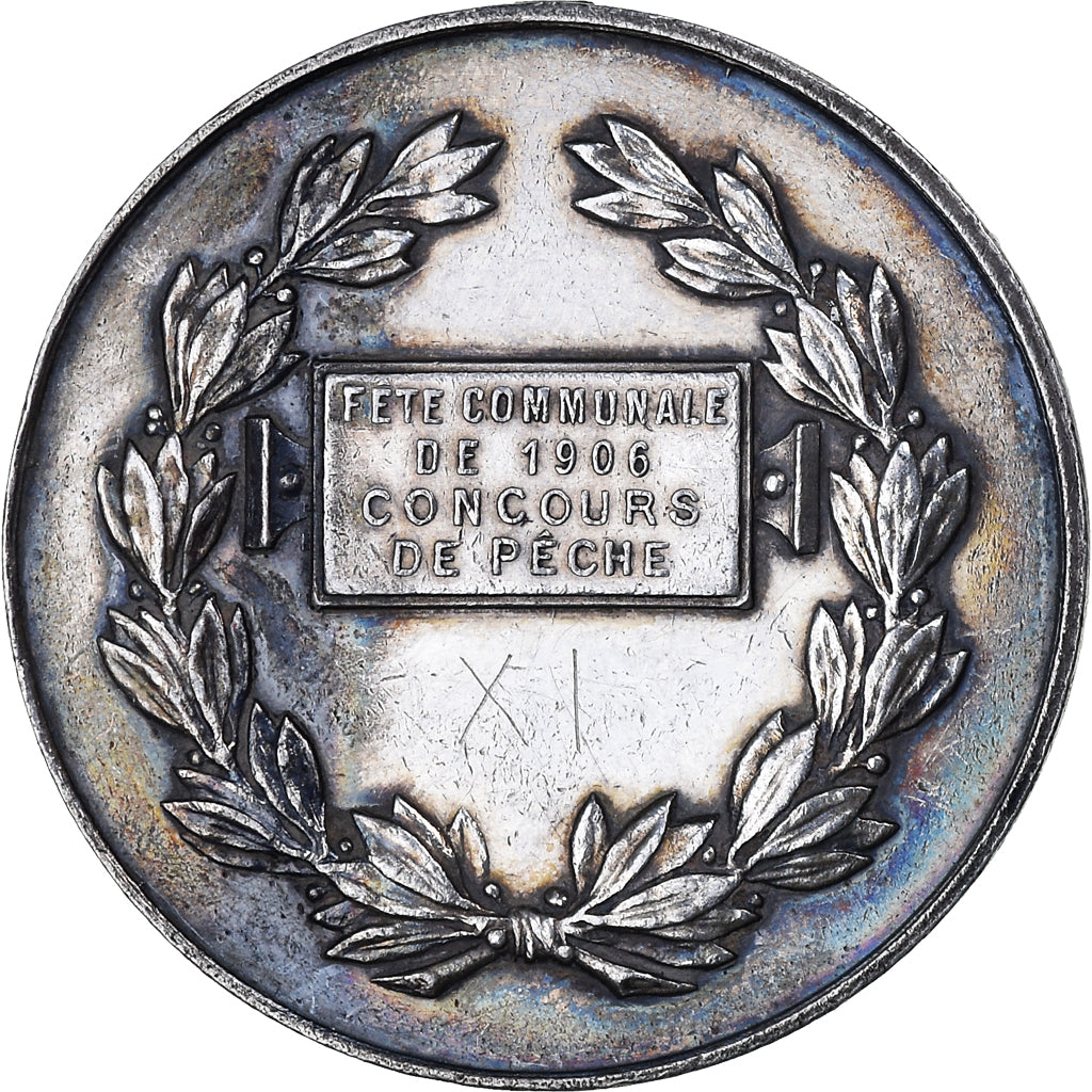 França, medalha, Fête Communale, Concours de Pêche, Cambrai, Desportos e