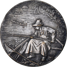 France, Médaille, Concours de Pêche, Sports & leisure, 1909, Noyon, TTB+