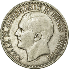 Munten, Servië, Milan I, 5 Dinara, 1879, ZF, Zilver, KM:12
