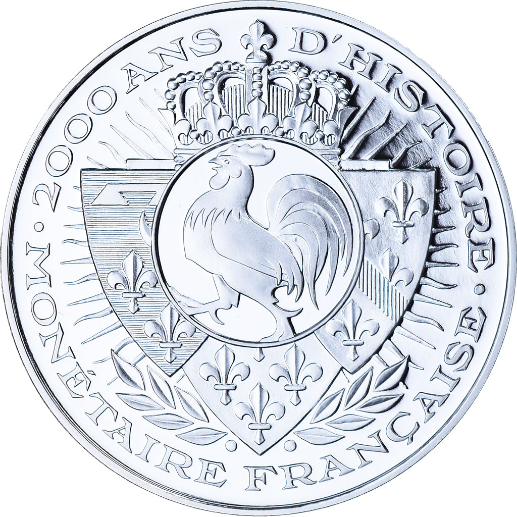 France, Medal, 2000 Ans d'Histoire Monétaire, Agnel d'Or, MS(65-70), Silver