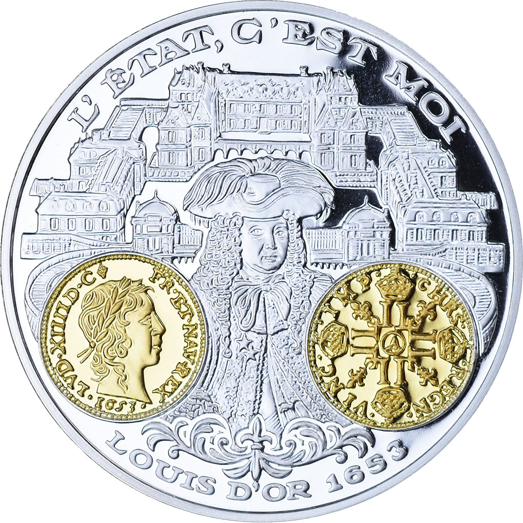 France, Medal, 2000 Ans d'Histoire Monétaire, Louis d'Or, MS(65-70), Silver
