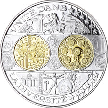 France, Medal, 2000 Ans d'Histoire Monétaire, l'Euro, MS(65-70), Silver