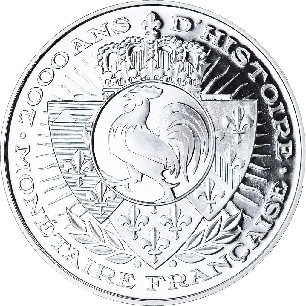 France, Medal, 2000 Ans d'Histoire Monétaire, l'Euro, MS(65-70), Silver