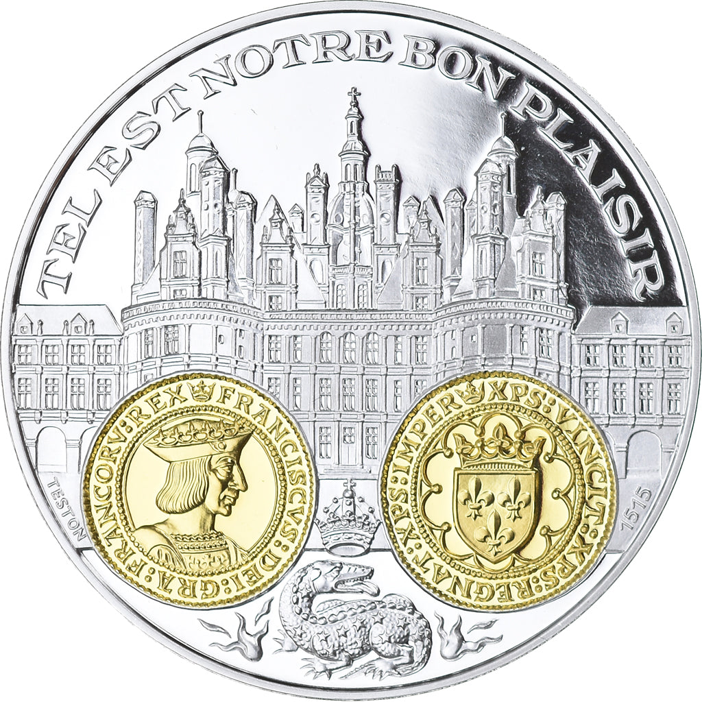 Frankreich, Medaille, 2000 Ans d'Histoire Monétaire, Teston François Ier