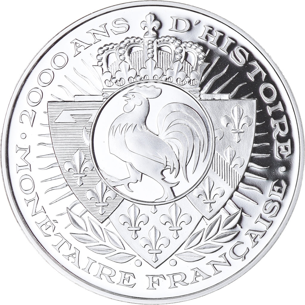 France, Medal, 2000 Ans d'Histoire Monétaire, Franc à Cheval, MS(65-70)
