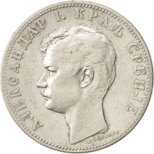 Serbia, Alexander I, 2 Dinara, 1897, EF(40-45), Silver, KM:22