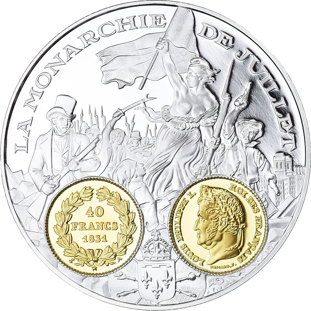 France, Medal, 2000 Ans d'Histoire Monétaire, 40 Francs or Louis-Philippe