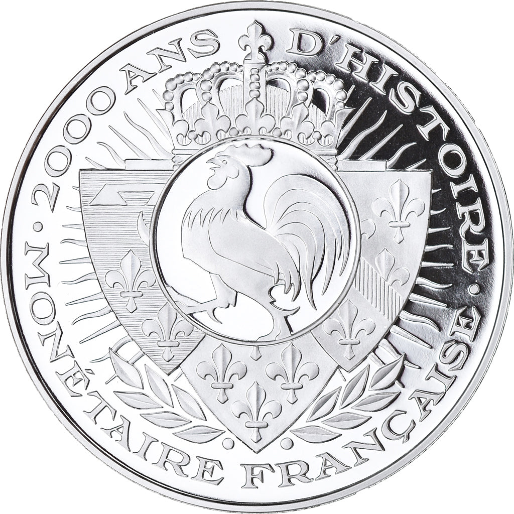 Francia, medaglia, 2000 Ans d'Histoire Monétaire, Denier de Charles II, FDC