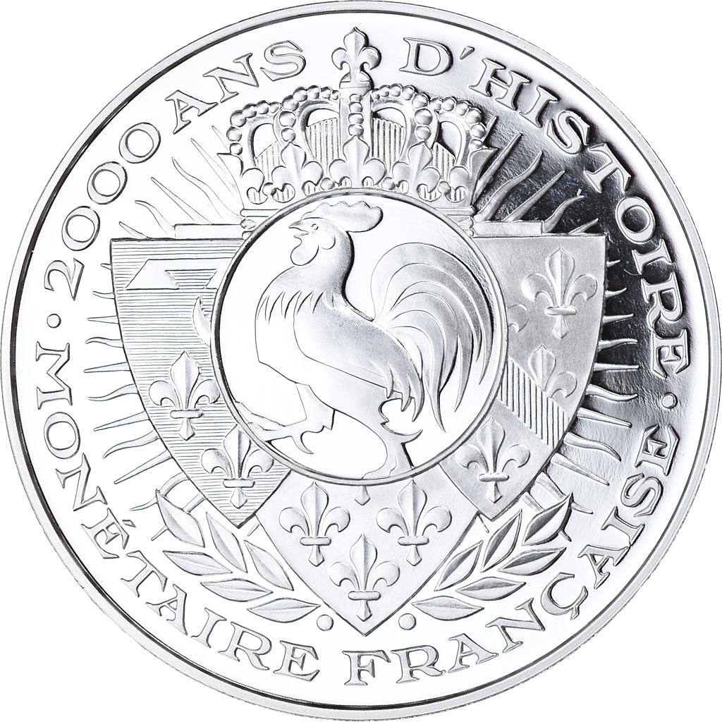 France, Medal, Histoire Monétaire, 40 Francs Louis XVIII, MS(65-70), Silver