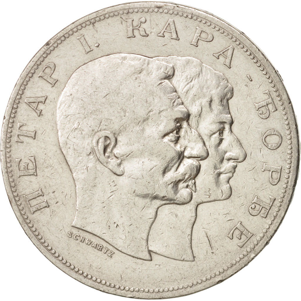 Serbia, Peter I, 5 Dinara, 1904, EF(40-45), Silver, KM:27