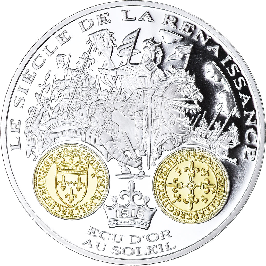 France, Médaille, Histoire Monétaire, Ecu d'Or au Soleil, FDC, Argent