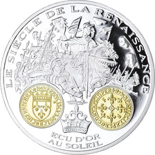 France, Médaille, Histoire Monétaire, Ecu d'Or au Soleil, FDC, Argent