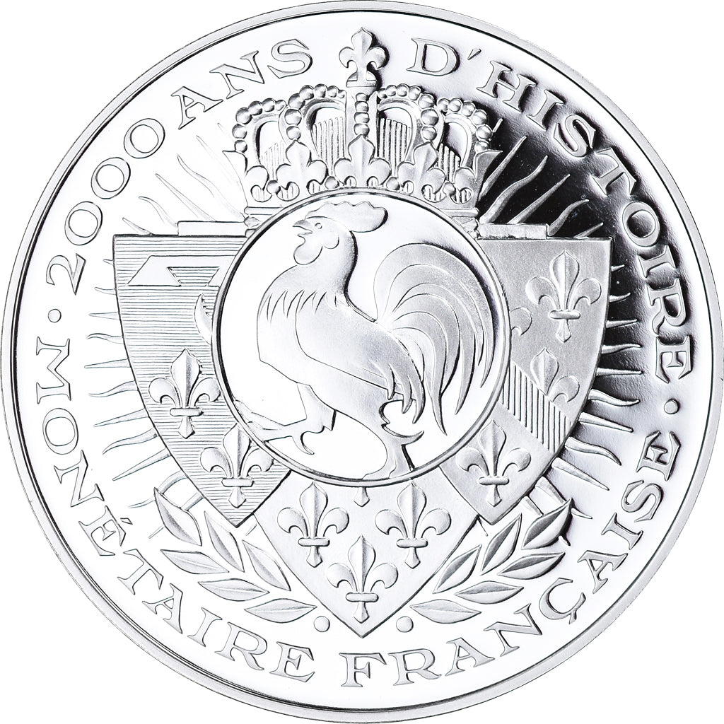 Francja, medal, Histoire Monétaire, 5 Francs Union et Force, MS(65-70), Srebro