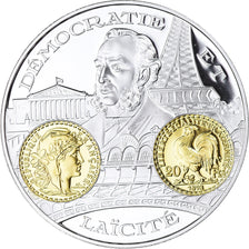 France, Medal, Histoire Monétaire, 20 Francs Marianne, MS(65-70), Silver