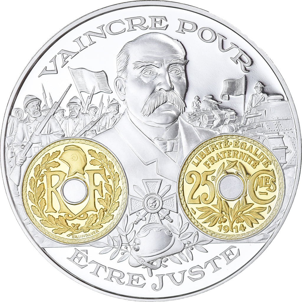 France, Médaille, Histoire Monétaire, 25 Centimes Lindauer, FDC, Argent