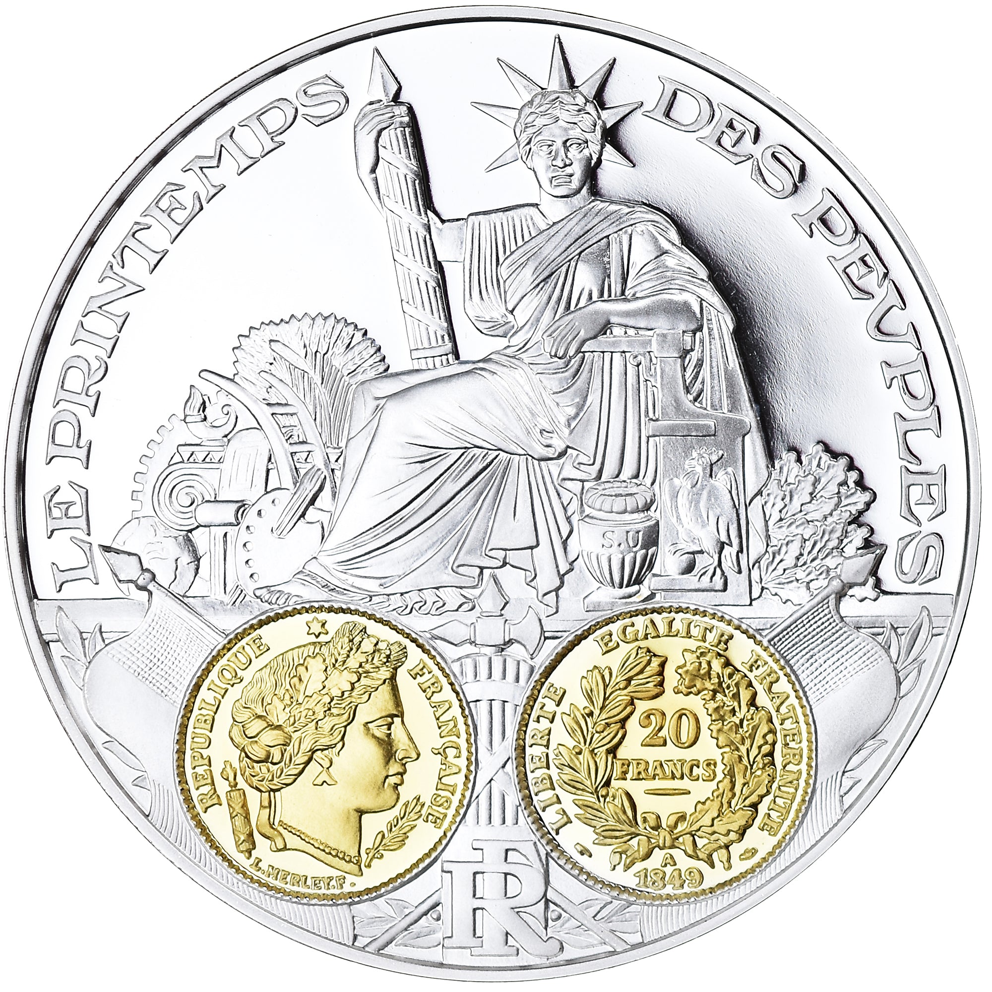 Francia, medaglia, 2000 Ans d'Histoire Monétaire, 20 Francs Cérès, FDC