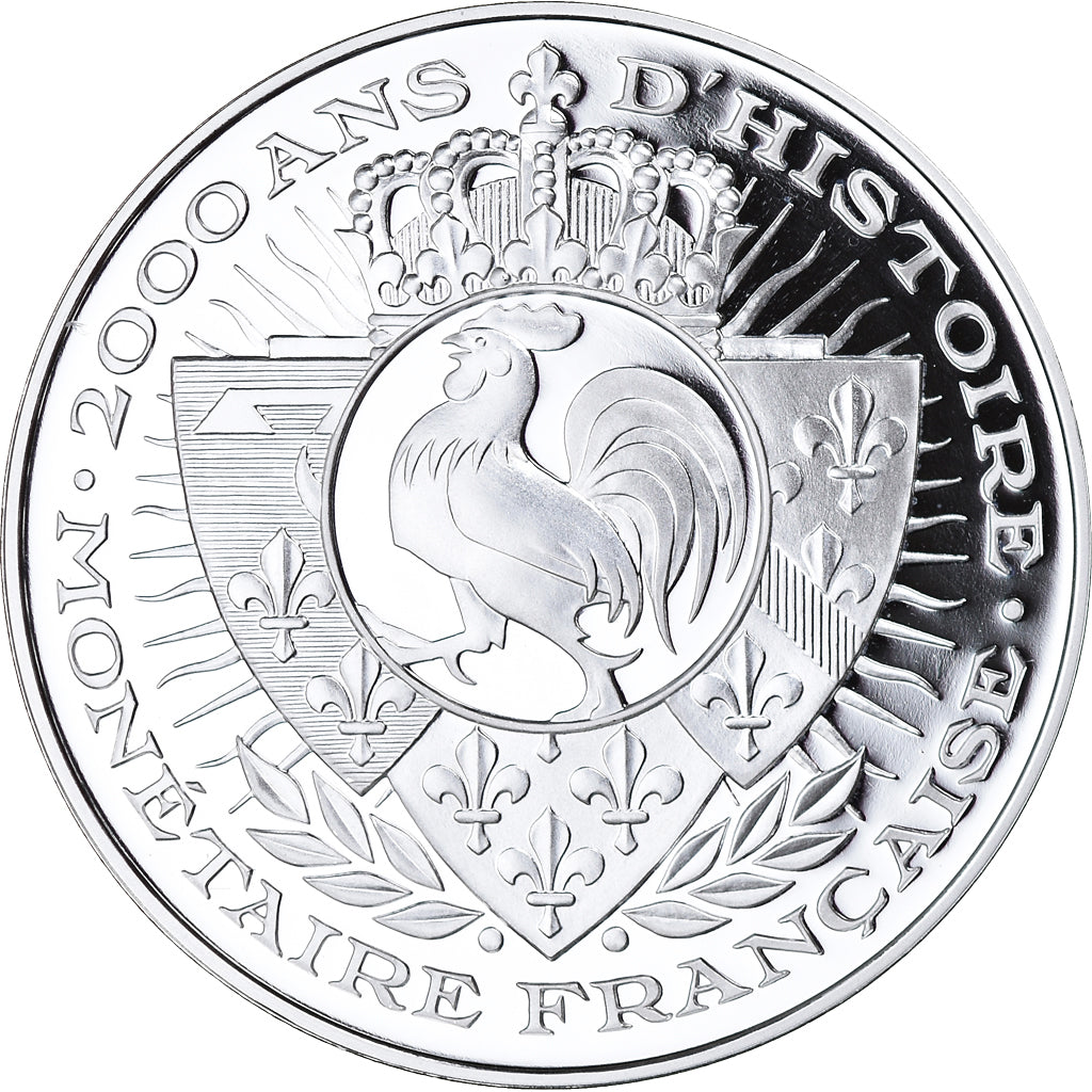 Francia, medaglia, Histoire Monétaire, Denier Parisis, Louis VII, FDC, Argento