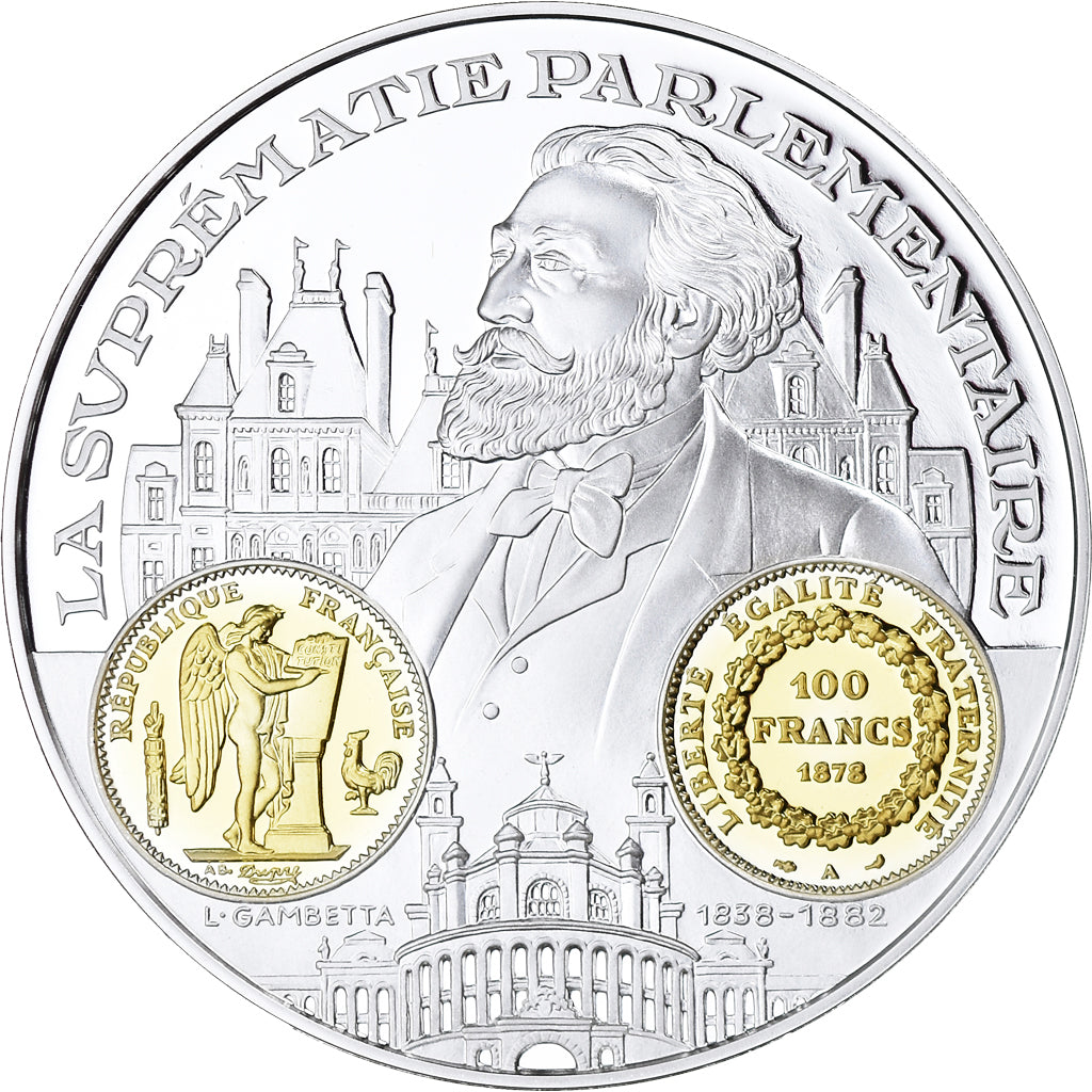 France, Médaille, Histoire Monétaire, 100 Francs Génie, FDC, Argent