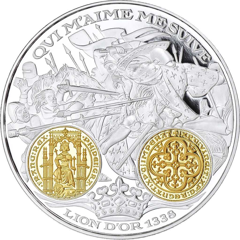 France, Medal, Histoire Monétaire, Lion d'Or, MS(65-70), Silver
