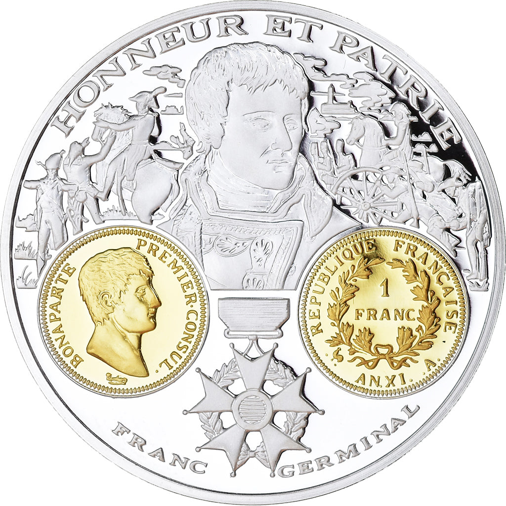 Frankreich, Medaille, Histoire Monétaire, Franc Germinal, STGL, Silber