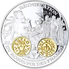 Frankrijk, Medaille, Histoire Monétaire, Trémissis, Clotaire, FDC, Zilver
