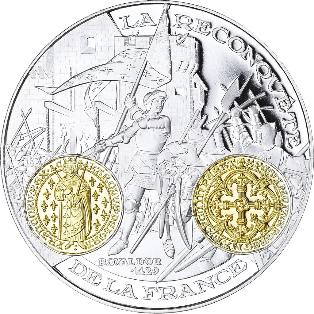 France, Medal, Histoire Monétaire, Royal d'Or, MS(65-70), Silver
