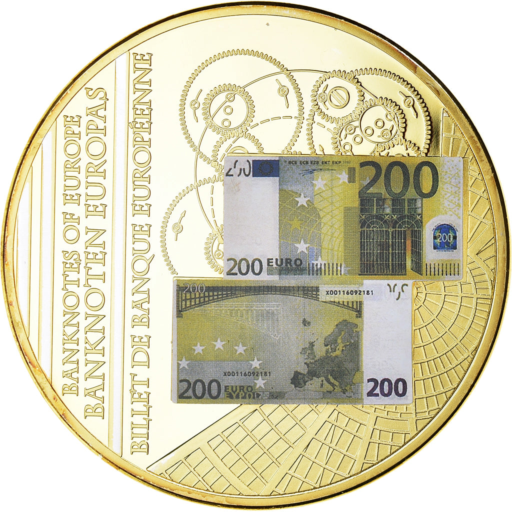 Frankreich, Medaille, Europe, Billets de Banque Européenne, 200 EURO, STGL