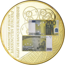 Frankreich, Medaille, Europe, Billets de Banque Européenne, 200 EURO, STGL