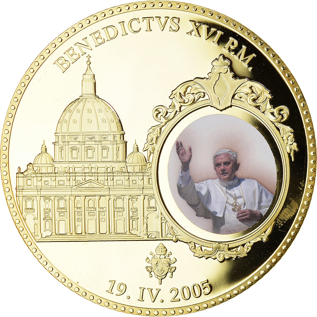 Vatican, Medal, Le Pape Benoit XVI, 2011, MS(65-70), Copper Gilt