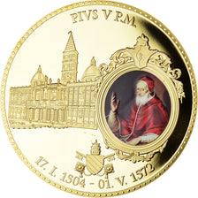 Vatican, Medal, Le Pape Pie V, Religions & beliefs, 2013, MS(65-70), Copper Gilt