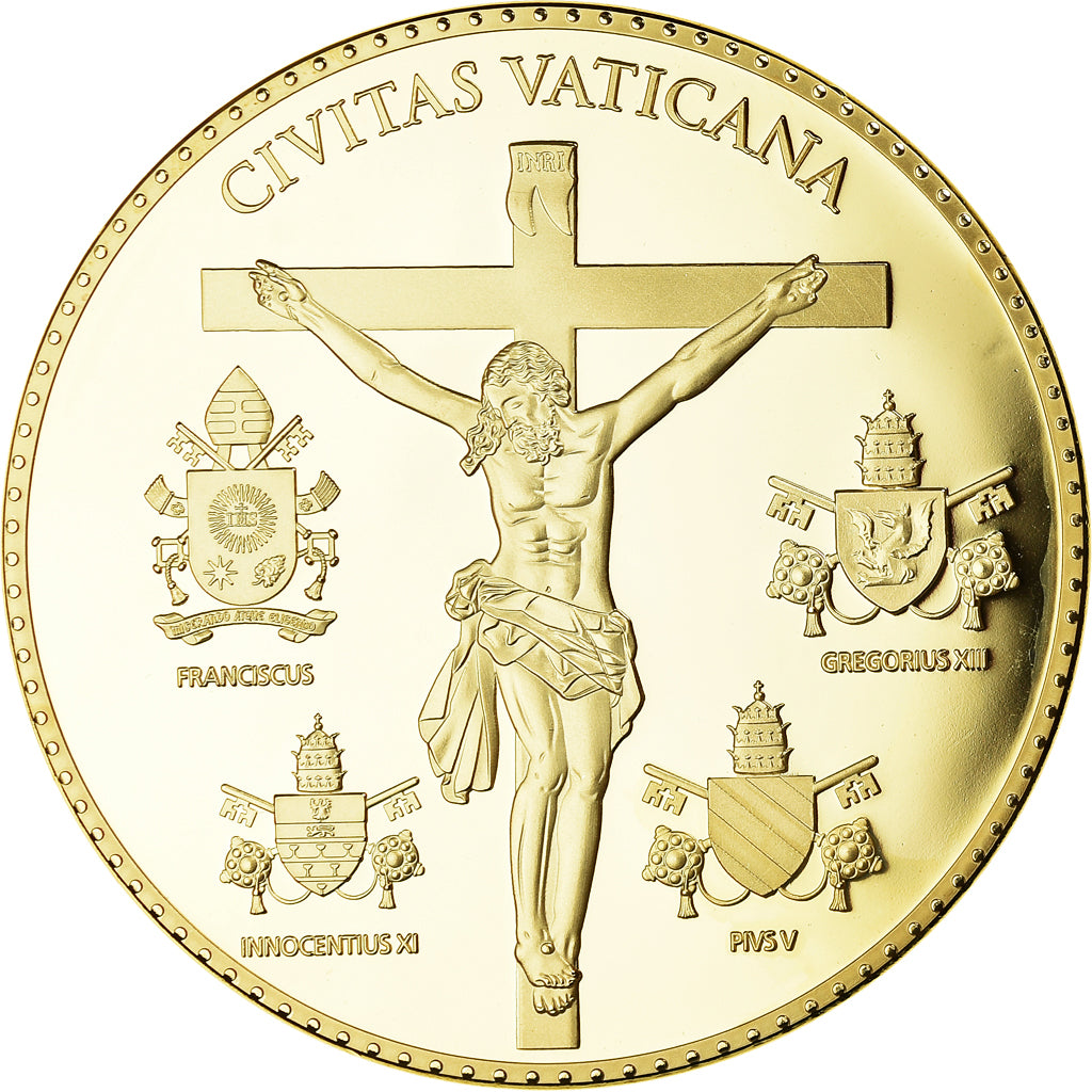 Vatican, Medal, Le Pape Pie V, Religions & beliefs, 2013, MS(65-70), Copper Gilt